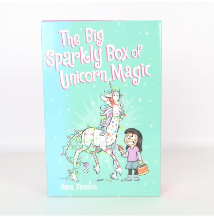 The Big Sparkly Box of Unicorn Magic - Dana Simpson - Samlingsbox med 4st grafiska bcker