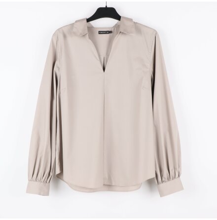 Stockh lm - V-ringad beige blus - stl. L