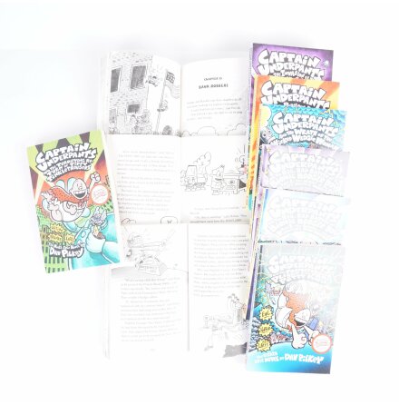 Bokpaket - Dav Pilkey - Captain Underpants - 10st bcker