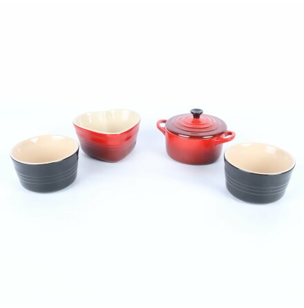 Le Creuset - 4st miniformar i stengods 