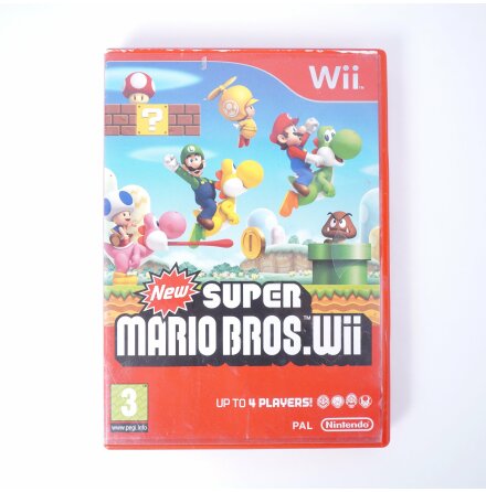 New Super Mario Bros Wii med manual - Nintendo WII