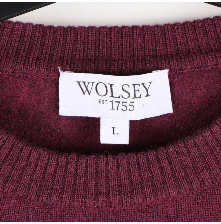 Wolsey - Vinrd finstickad trja i 100% extra fin Merino ull - stl.L