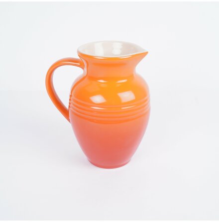 Le creuset - Orange/rd kanna i stengods - 1liter