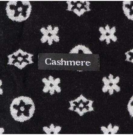 Svart och gr vndbar halsduk - Cashmere