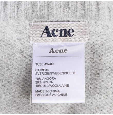 Acne - Gr stickad tubhalsduk