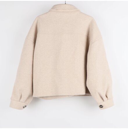 NA-KD - Beige Oversized kort jacka - stl.40