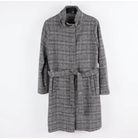 Stockh_lm - Adele coat - Gr kappa med knytskrp i midjan - stl.42