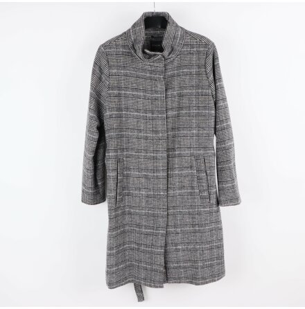 Stockh_lm - Adele coat - Gr kappa med knytskrp i midjan - stl.42