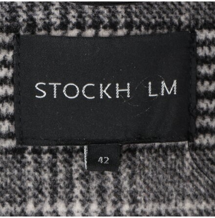 Stockh_lm - Adele coat - Gr kappa med knytskrp i midjan - stl.42