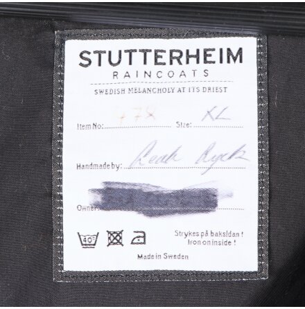 Shutterheim - Svart regnrock - stl.XL