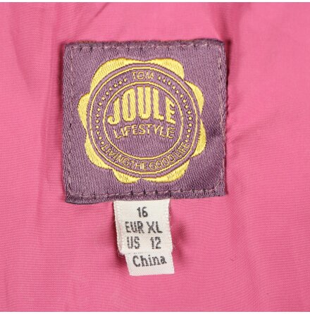 Joule - Mrkbl dunjacka med rosa foder - stl.42