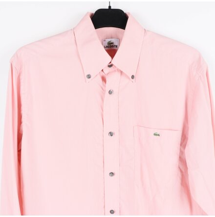 Lacoste - Rosa ocg gr randig skjorta - stl.M