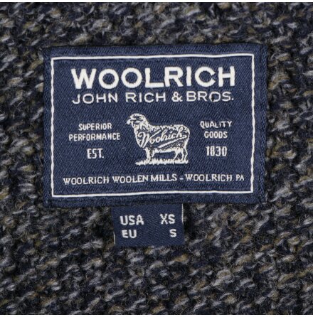 Woolrich - Mrkbl melerad kofta med fickor - stl.S