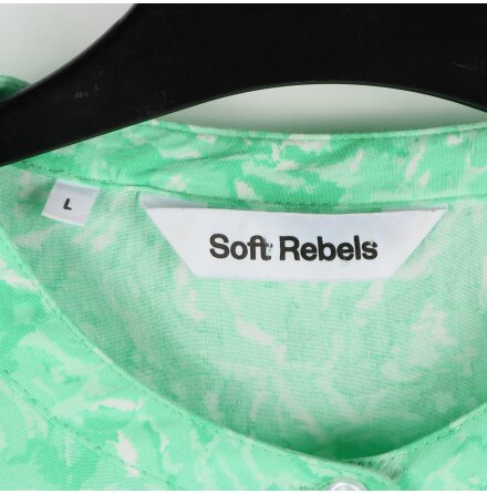 Soft Rebels - Grn mnstrad blus - stl.L