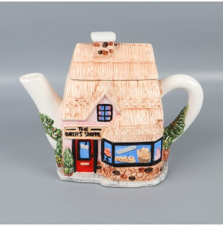 Western House Gifts - Annie Rowe - The Village Teapot - Tekanna - H: 17cm