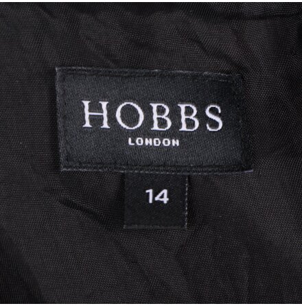 Hobbs London - Rd, svart, vit klnning med 3/4 dels rm och band i midjan - stl.M