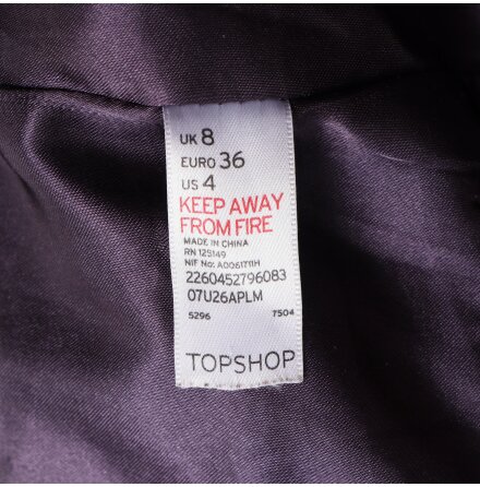 Topshop - Svart fuskpls - stl.36