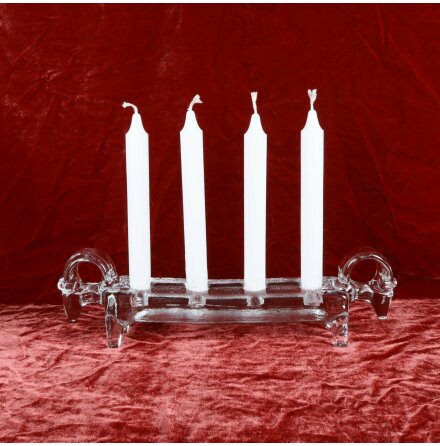 Kosta Boda - Bertil Vallien - Rudolf - Adventsljusstake i glas