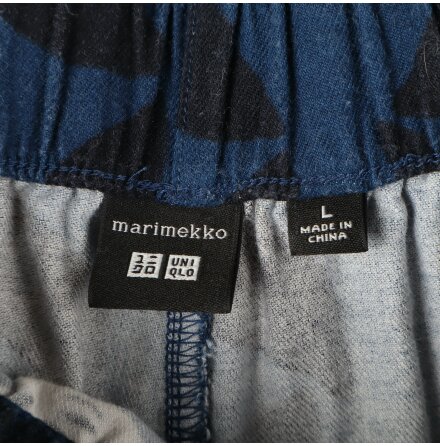 Marimekko - Mrkbl byxor - Stl. L