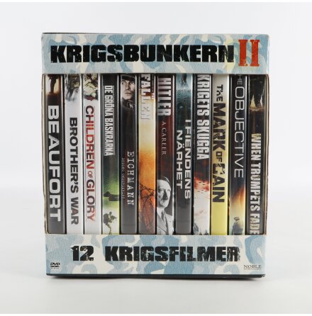 DVD-Box - Krigsbunkern 2 - 12st krigsfilmer - Nyskick